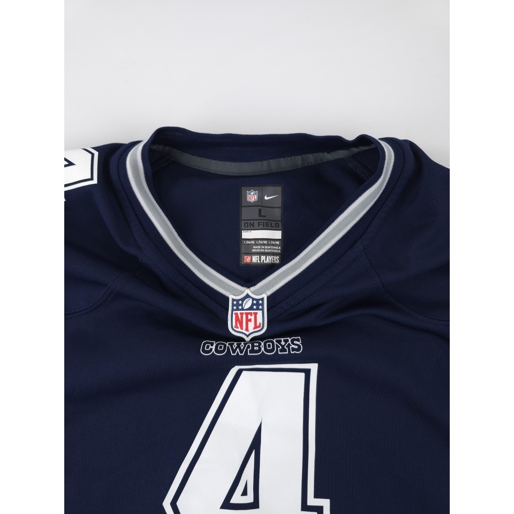 Nike Large Prescott Dallas Cowboys Jersey Big Kids Navy Blue NFL On Field Sporty - Picture 3 of 7